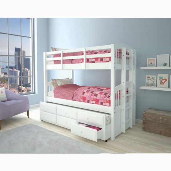 Micah Twin/Twin Bunk Bed W/Trundle & Storage